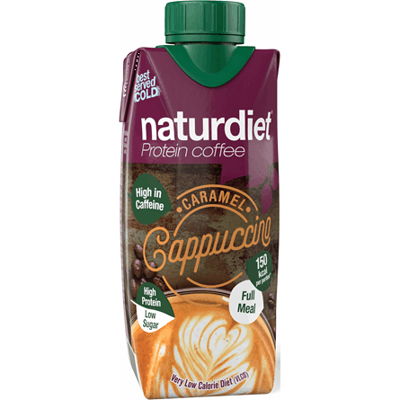 Naturdiet Proteiinikahvi Caramel Cappuccino, 12-pack-Naturdiet-Hyvinvoinnin Tavaratalo