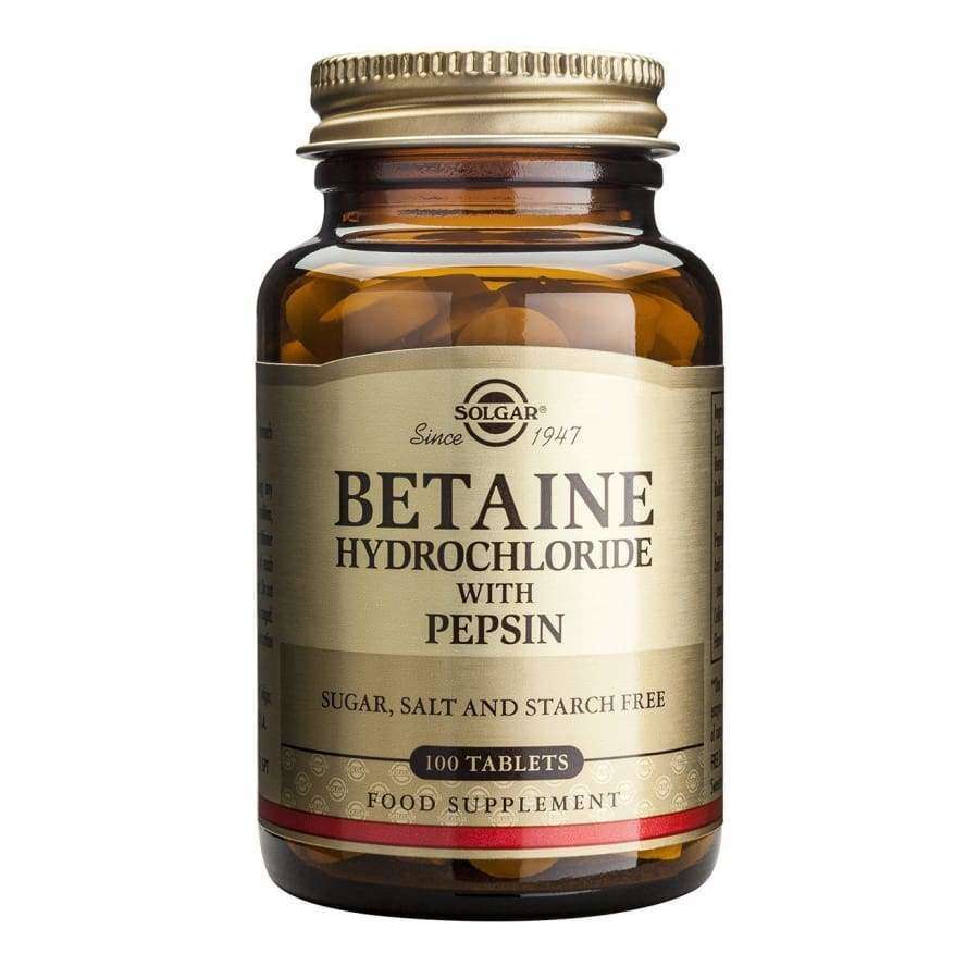 Solgar Betaiinihydrokloridi + pepsiini-Solgar-Hyvinvoinnin Tavaratalo