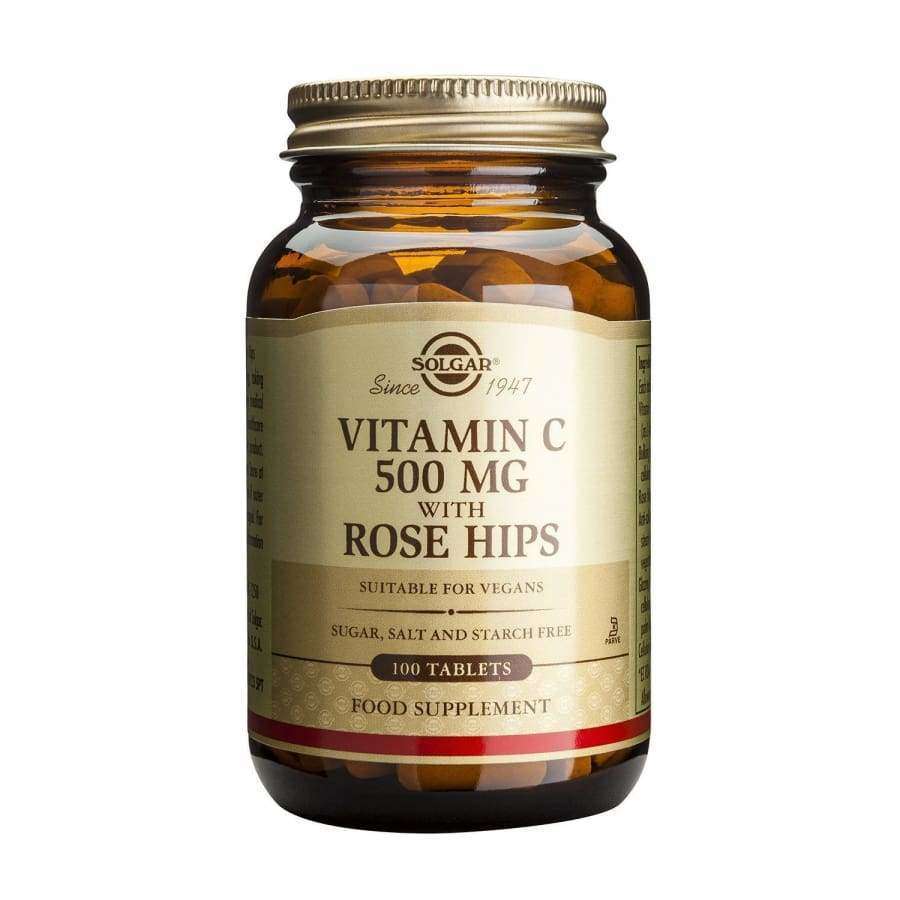 Solgar C-vitamiini + Ruusunmarja-Solgar-Hyvinvoinnin Tavaratalo