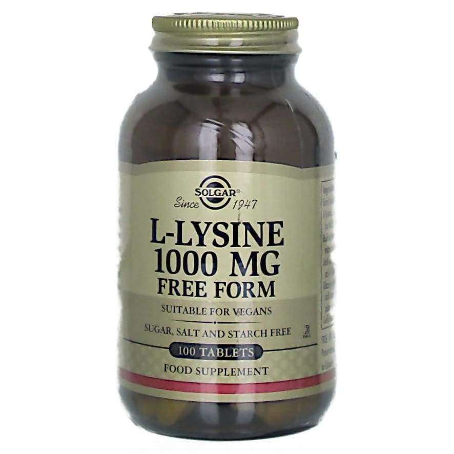 Solgar L-Lysiini 1000 mg-Solgar-Hyvinvoinnin Tavaratalo