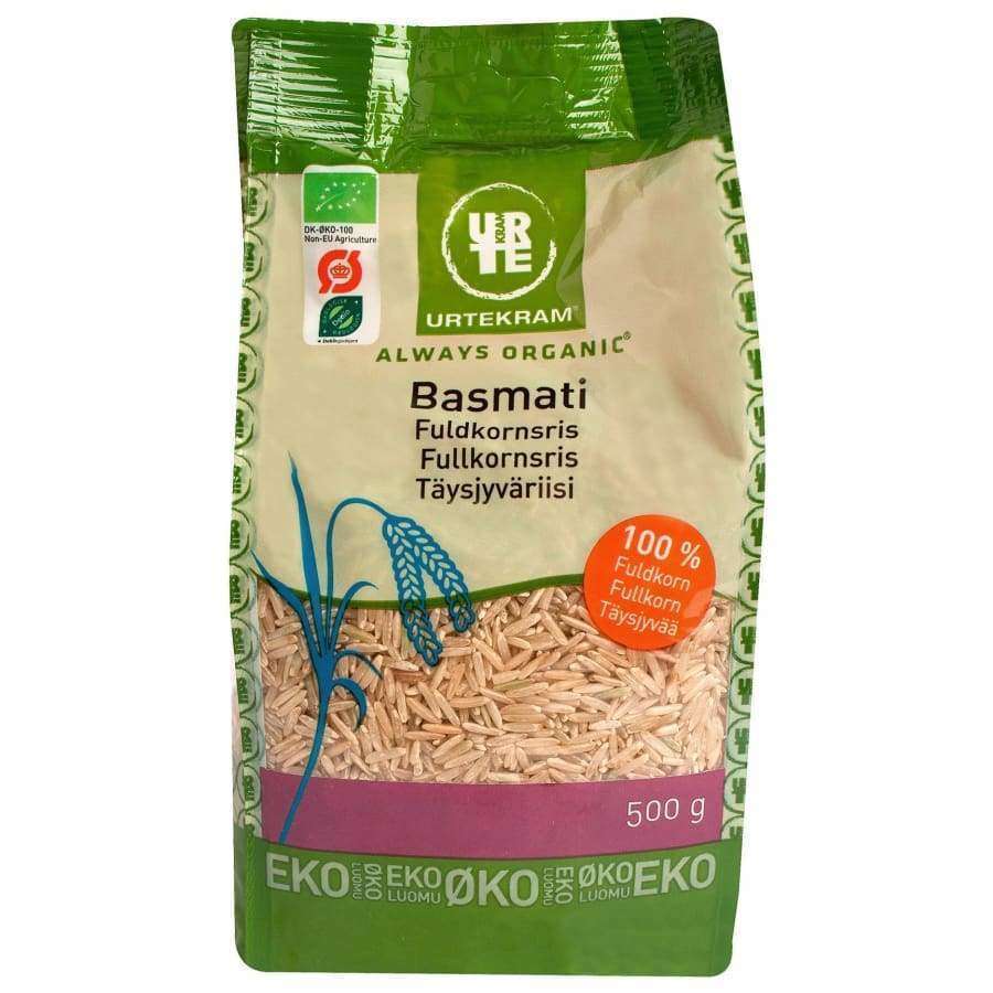 Urtekram Luomu Basmati täysjyväriisi-Urtekram-Hyvinvoinnin Tavaratalo