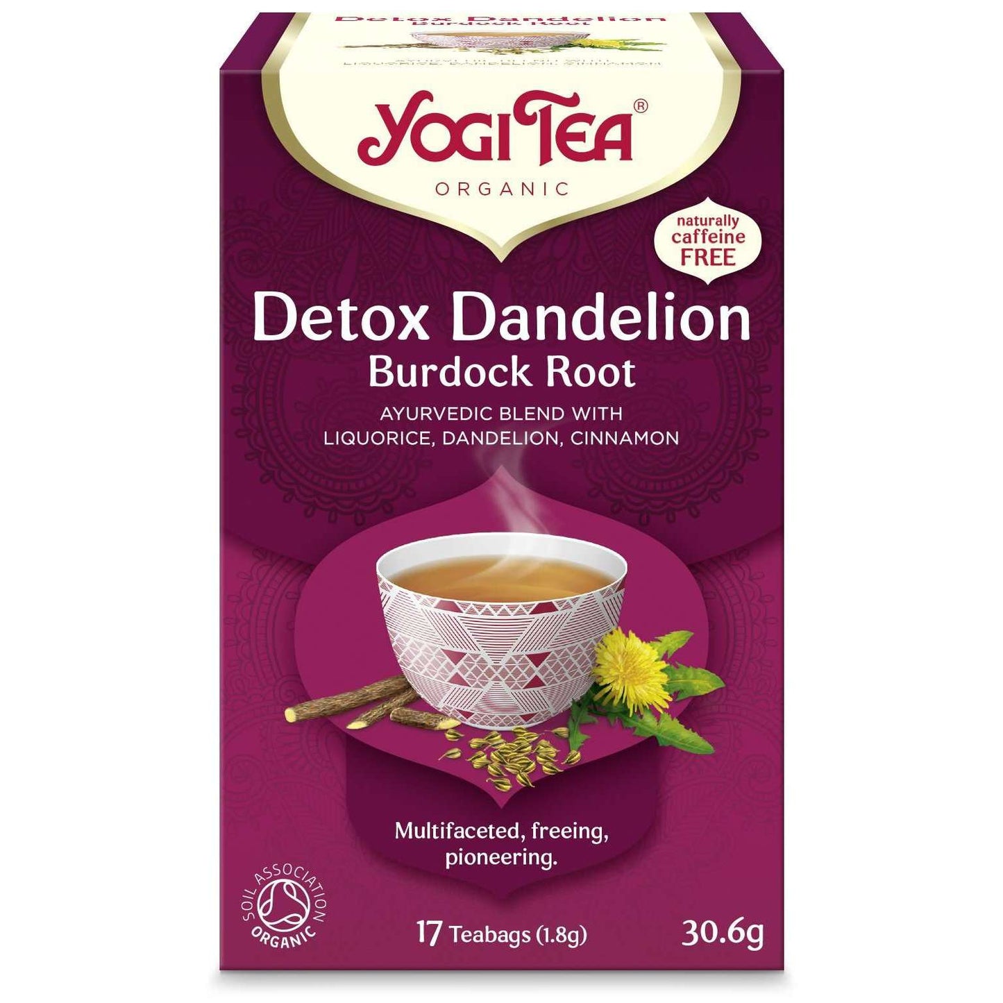YogiTea Luomu Detox Dandelion tee-YogiTea-Hyvinvoinnin Tavaratalo