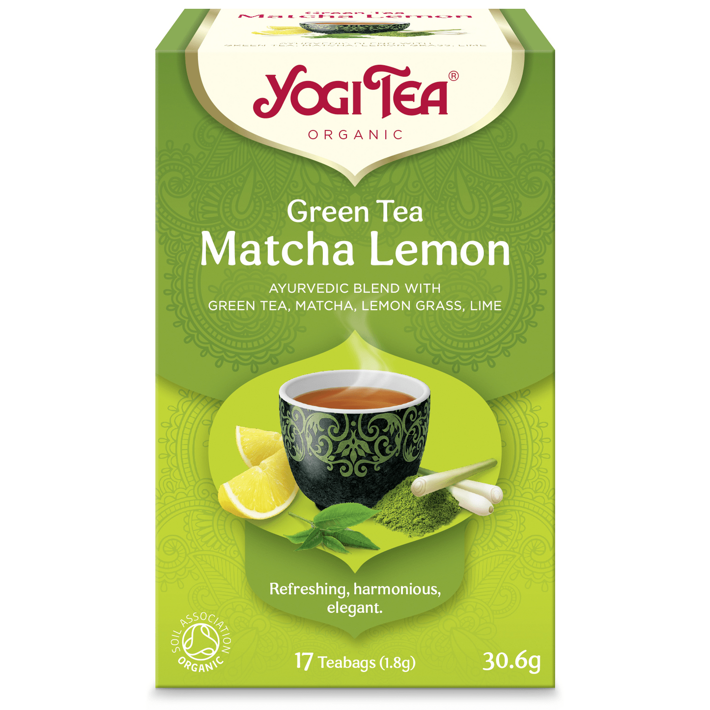 YogiTea Luomu Green Matcha Lemon tee-YogiTea-Hyvinvoinnin Tavaratalo